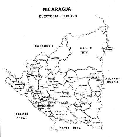 Nicaragua's electoral regions